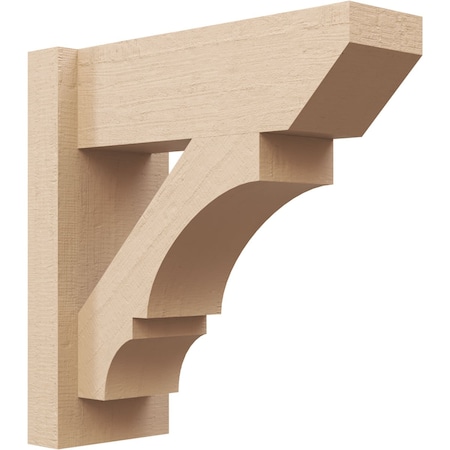 Ekena Millwork 6-in W x 16-in D x 16-in H Balboa Slat Rough Cedar Woodgrain TimberThane Outlooker, Primed Tan OUTUR060X16X16BOA24RCPR